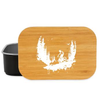 Mountainbiking Zeichnung - Lunch Box - Schwarz - Vorne