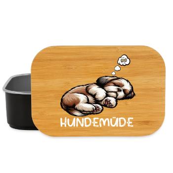 Dog Tired Shih tzu Shih tzus Shih tzu Owner - Lunch Box - black - Front