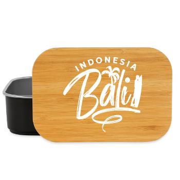 Bali Palm Script Vintage - Lunch Box - black - Front