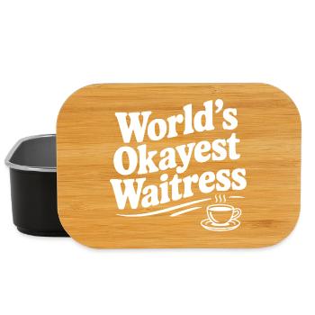 World's Okayest Waitress - Lunch Box - black - Front