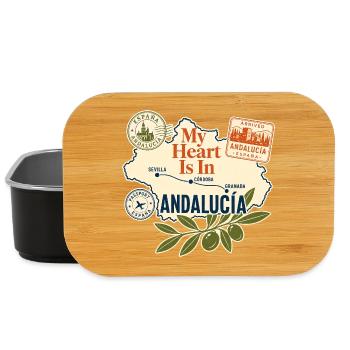 My Heart Is In Andalucia Spain Travel Souvenir - Lunch Box - Schwarz - Vorne