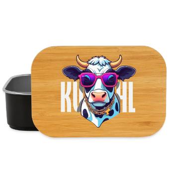 Kuhl Kuh Mit Sonnenbrille Cool Bauer Landwirt - Lunch Box - Schwarz - Vorne