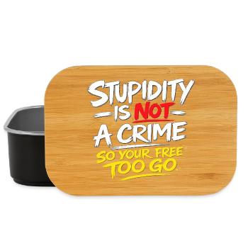 La stupidité n’est pas un t-shirt de crime - Boîte à goûter - noir - Devant