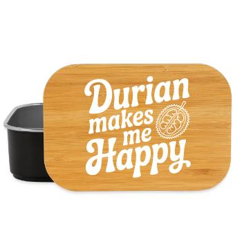 Durian macht mich glücklich - Lunch Box - Schwarz - Vorne