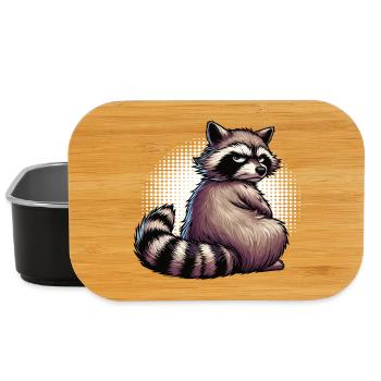 Waschbär Waschbären Waldtier lustiger Waschbär - Lunch Box - Schwarz - Vorne
