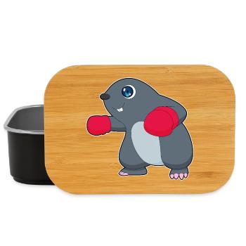 Maulwurf Boxer Boxhandschuhe Boxen - Lunch Box - Schwarz - Vorne