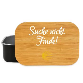 Suche nicht. Finde! | Jakobsweg, Pilger, Santiago - Lunch Box - Schwarz - Vorne