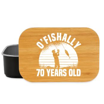 70th Fishing Birthday Splash - Lunch Box - black - Front