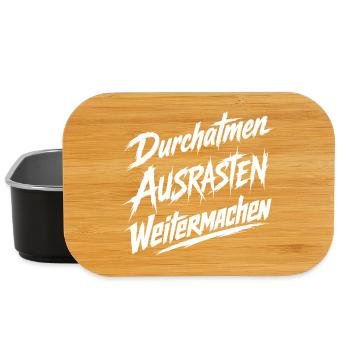 Weitermachen Humor - Lunch Box - Schwarz - Vorne