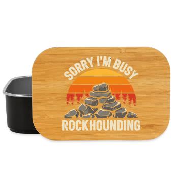 Stone Collector Geology Design Minerals Fossils - Lunch Box - black - Front