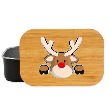 Rudolph's Friendly Reindeer Head - Lunch Box - black - Front