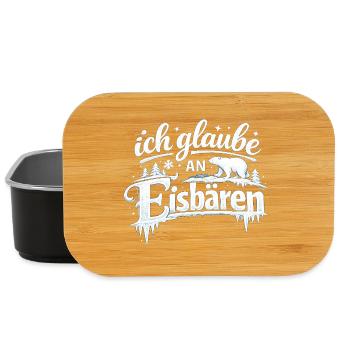 Ich glaube an Eisbären, späthi, Sarah - Lunch Box - Schwarz - Vorne