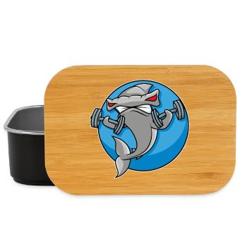 Weightlifting Hammerhead Shark - Lunch Box - black - Front
