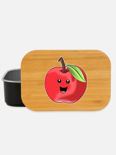 Lustiger Süßer Apfel - Lunch Box - Schwarz