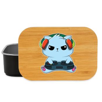 Gamer-Katze - Lunch Box - Schwarz - Vorne
