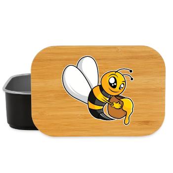 Industrious Honey Bee - Design - Lunch Box - black - Front