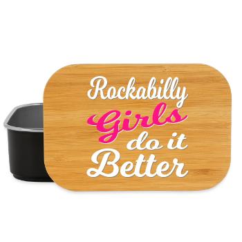 Rockabilly Vintage Girl Power - Lunch Box - black - Front