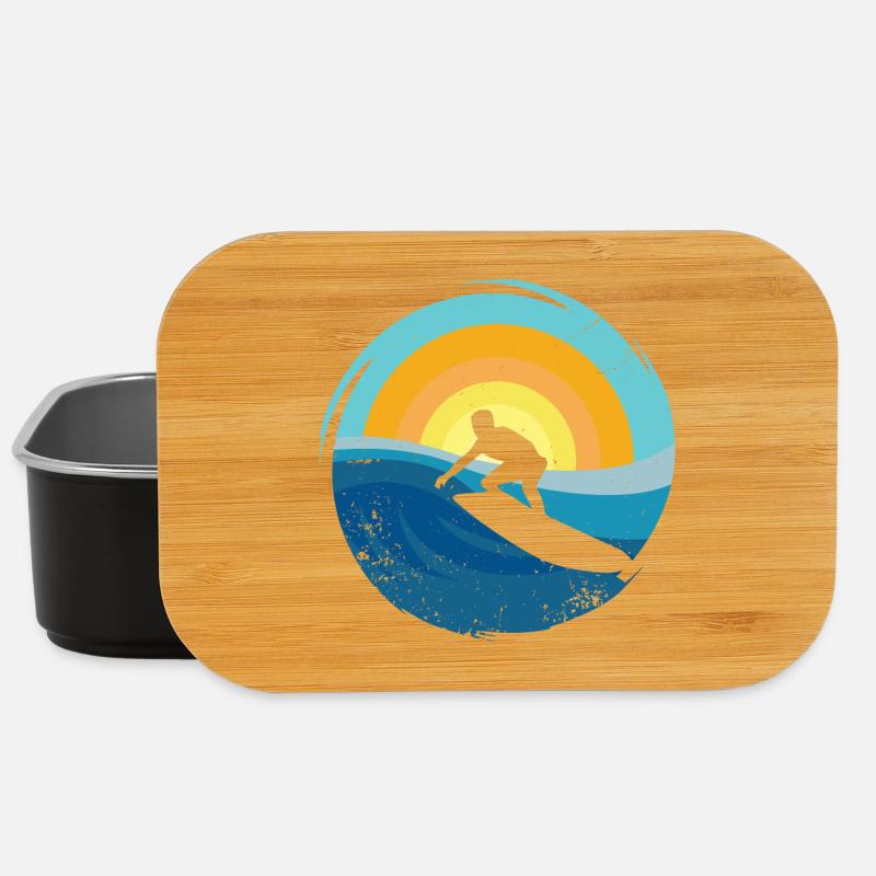Surfer - Surfboard - Lunch Box - Schwarz