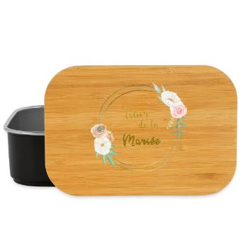 team of the bride gold and flowers - Lunch Box - black - Front