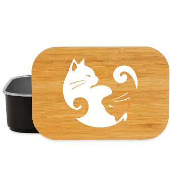 Yin Yang Cat Balance - Lunch Box - black - Front