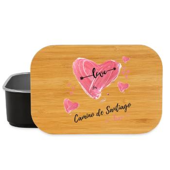 Heart on the Camino de Santiago - Lunch Box - black - Front