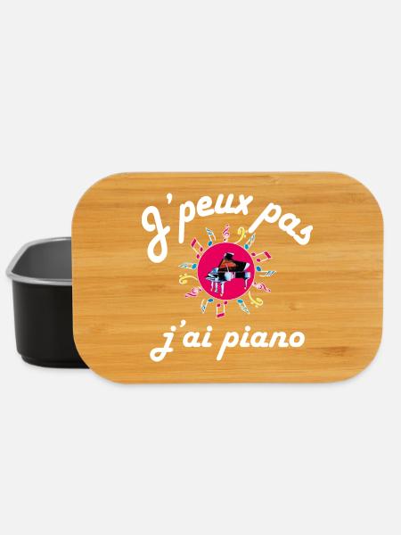 j peux pas j ai piano - Boîte à goûter - noir