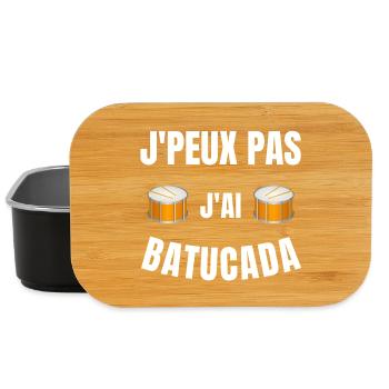 batucada, Brésil, tambour, percussion - Boîte à goûter - noir - Devant