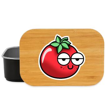 Tomate mit Gesicht - Lunch Box - Schwarz - Vorne
