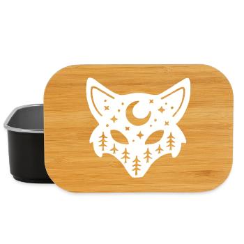 White fox totem of nature - Lunch Box - black - Front