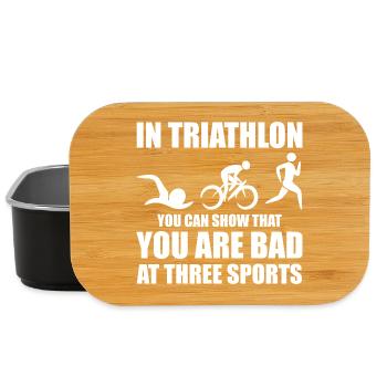 Witziger Triathleten Spruch - Lunch Box - Schwarz - Vorne