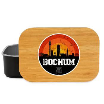 Bochum Skyline mit Wappen - Lunch Box - Schwarz - Vorne