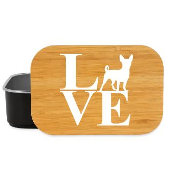 Hundeliebe im LOVE Design - Lunch Box - Schwarz - Vorne