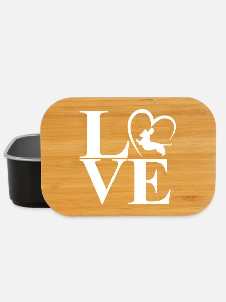 Dachshund Dackel Love Heart - Lunch Box - black