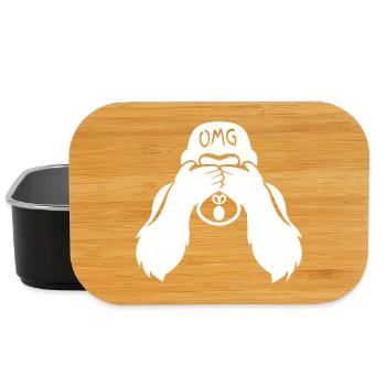 Witziger Gorilla OMG Affe - Lunch Box - Schwarz - Vorne