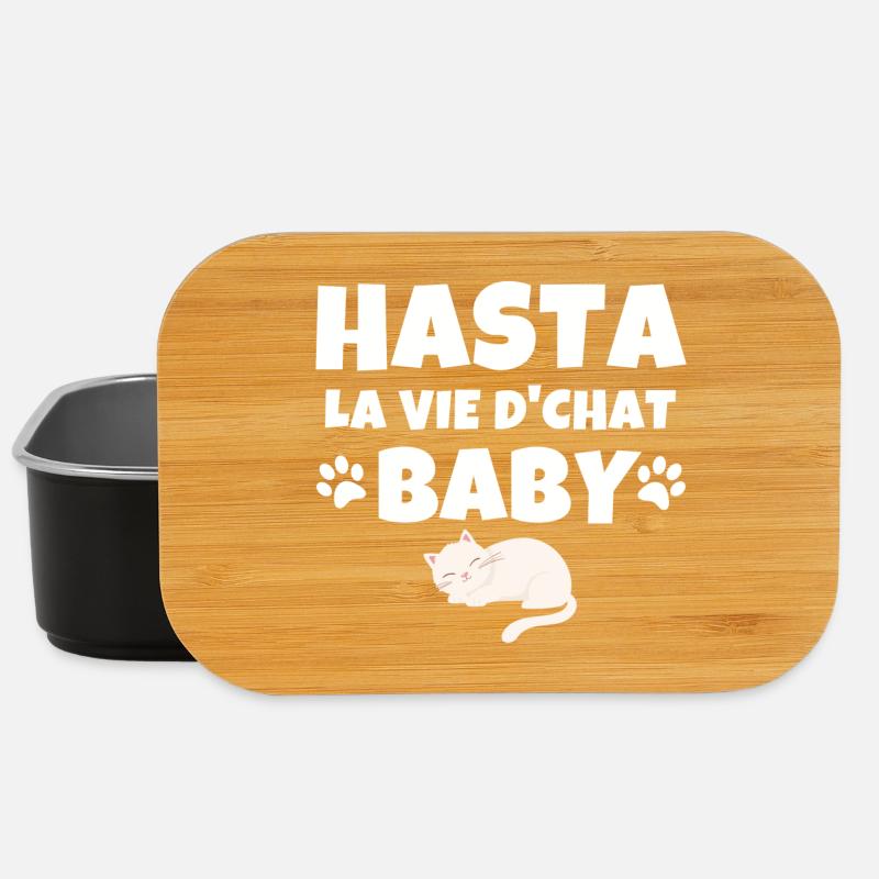 chat, amoureux des chats, chat humour - Boîte à goûter - noir
