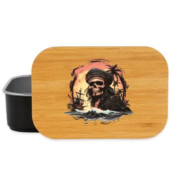 Pirate du crâne - Boîte à goûter - noir - Devant