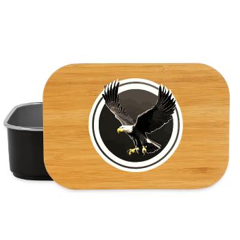 Eagle logo in circles - Lunch Box - black - Front