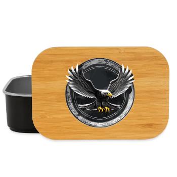 Eagle logo in circle - Lunch Box - black - Front