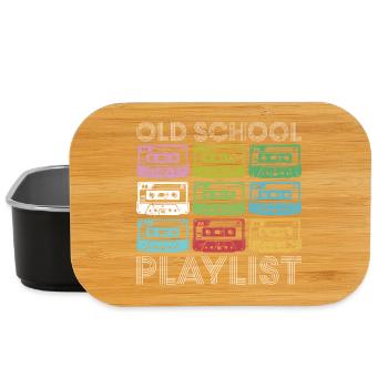 Rainbow Cassette Grid Print - Lunch Box - black - Front