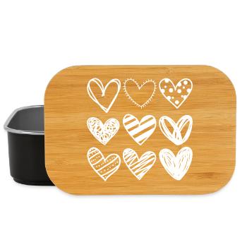 Doodle Hearts Sketchset - Boîte à goûter - noir - Devant