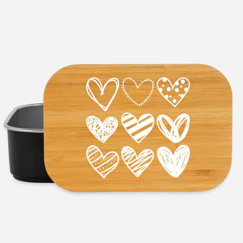 Doodle Hearts Sketchset - Lunch Box - black