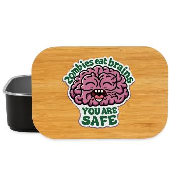 Zombies eat brains - Lunch Box - Schwarz - Vorne