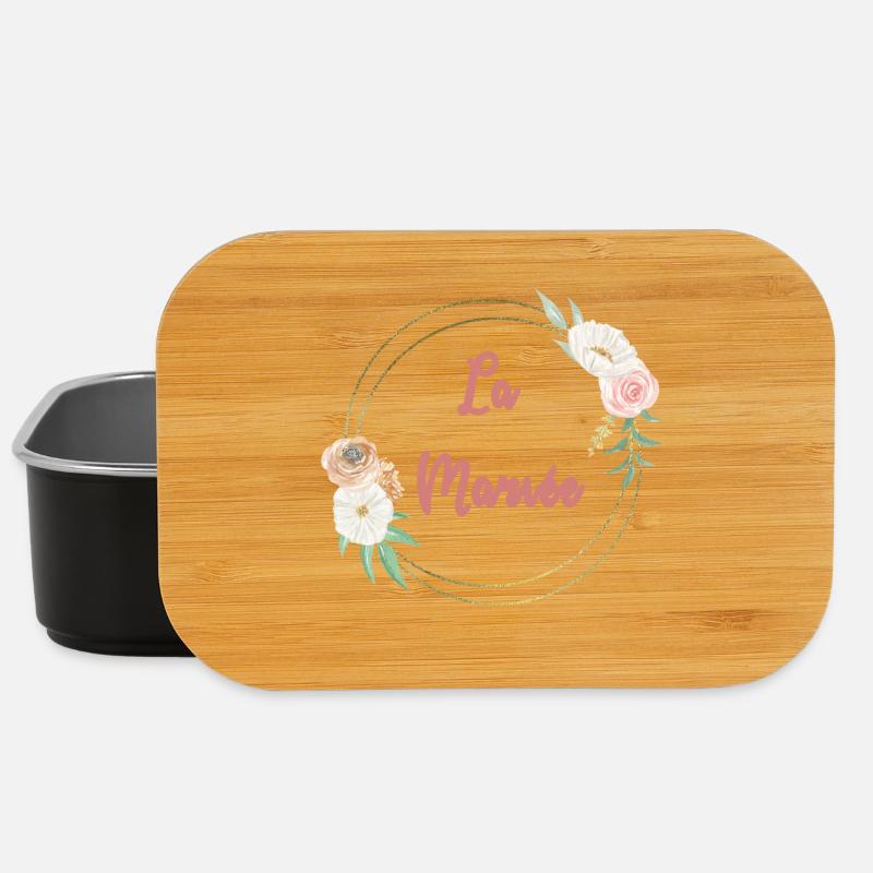 La Mariée - frame or et fleurs - Boîte à goûter - noir