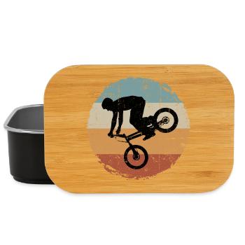 BMX Silhouette Retro Sonnenuntergang - Lunch Box - Schwarz - Vorne