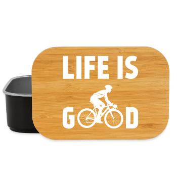 Cycling - Life is Good - Lunch Box - black - Front