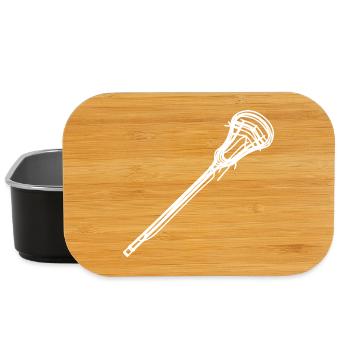 Lacrosse Racket Sketch - Lunch Box - black - Front