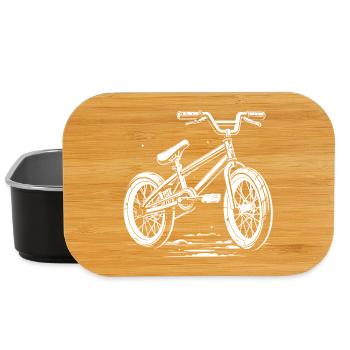 BMX Bicycle Drawing - Lunch Box - black - Front