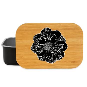 Blume schwarz Blumen schwarz Blüte - Lunch Box - Schwarz - Vorne