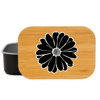 Blume schwarz Blumen schwarz Blüte - Lunch Box - Schwarz - Vorne