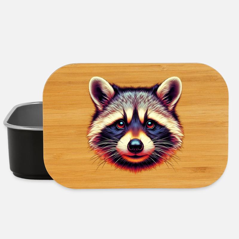 Waschbär - Lunch Box - Schwarz